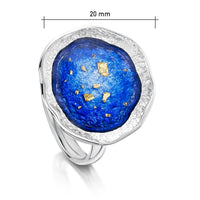 Lunar Universe Ring in Midnight Gold Enamel by Sheila Fleet Jewellery