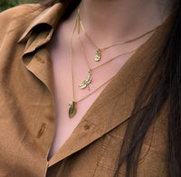 Dragonfly Pendant Necklace in 9ct Yellow Gold