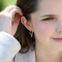 Tidal Small Hoop Earrings in Sterling Silver by Sheila Fleet Jewellery