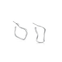 Tidal Small Hoop Earrings in Sterling Silver by Sheila Fleet Jewellery