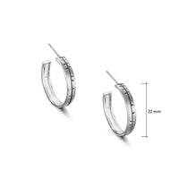 Ogham Hoop Earrings in Sterling Silver by Sheila Fleet Jewellery