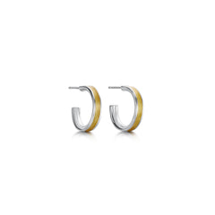Halo Huggie Hoop Earrings in yellow Enamel by Sheila Fleet Jewellery