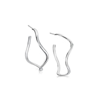 Tidal Hoop Earrings in Sterling Silver by Sheila Fleet Jewellery