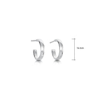 Wave Surfers Huggie Hoop Earrings in Sterling Silver by Sheila Fleet Jewellery