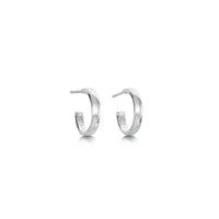 Wave Surfers Huggie Hoop Earrings in Sterling Silver by Sheila Fleet Jewellery