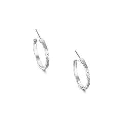 Matrix Hoop Earrings in Sterling Silver by Sheila Fleet Jewellery