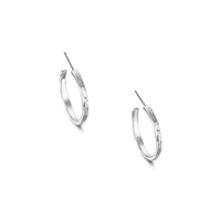 Matrix Hoop Earrings in Sterling Silver by Sheila Fleet Jewellery