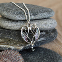 Mill Sands Enamel Petite Pendant with Hematite by Sheila Fleet Jewellery