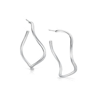 Tidal Large Hoop Earrings in Sterling Silver by Sheila Fleet Jewellery