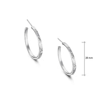 Matrix Large Hoop Earrings in Sterling Silver by Sheila Fleet Jewellery
