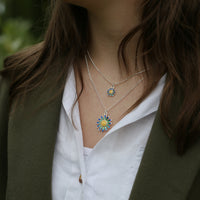 Daisies at Dawn Petite Pendant in SCAA Enamel by Sheila Fleet Jewellery