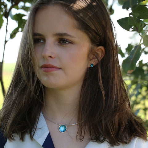 Lunar Bright Necklace in Tropical Enamel