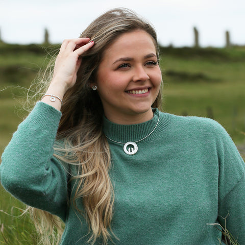 Orkney Spirit Dress Necklace in Dew Enamel by Sheila Fleet Jewellery