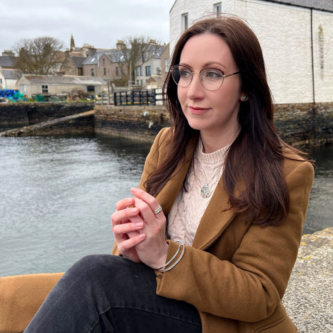 Creel Pendant Necklace in Storm Enamel