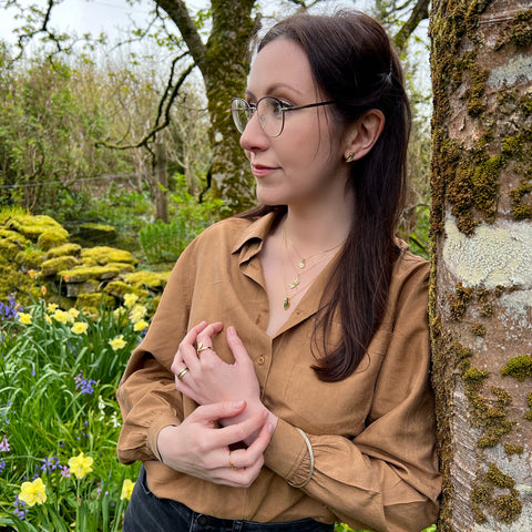 Dragonfly Pendant Necklace in 9ct Yellow Gold