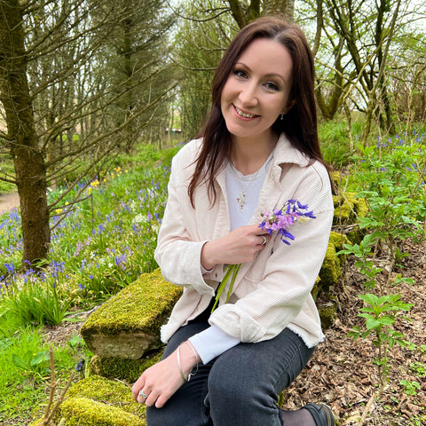 Bluebell 4-flower Pendant Necklace in Pinkbell Enamel