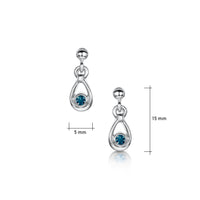 London Blue Topaz Droplet Earrings in Sterling Silver by Sheila Fleet Jewellery