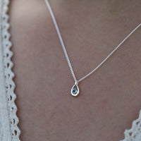 London Blue Topaz Birthstone Petite Droplet Pendant by Sheila Fleet Jewellery