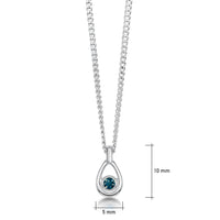 London Blue Topaz Birthstone Petite Droplet Pendant by Sheila Fleet Jewellery