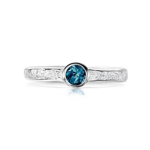 Matrix London Blue Topaz Ring in Sterling Silver by Sheila Fleet Jewellery