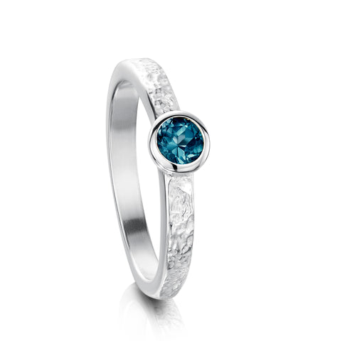 Matrix London Blue Topaz Ring in Sterling Silver
