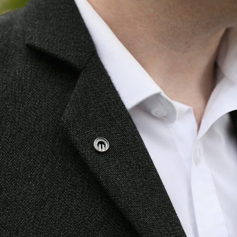 Orkney Spirit Lapel Pin in Oxidised Sterling Silver by Sheila Fleet jewellery