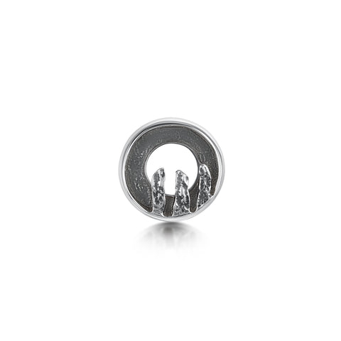 Orkney Spirit Lapel Pin in Oxidised Sterling Silver by Sheila Fleet jewellery