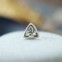 Book of Kells Trinity Knot Small Lapel Pin in Sterling Silver by Sheila Fleet Jewellery