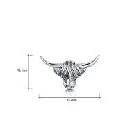 Highland Cow Lapel Pin in Sterling Silver by Sheila Fleet Jewellery