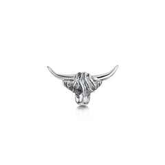 Highland Cow Lapel Pin in Sterling Silver by Sheila Fleet Jewellery
