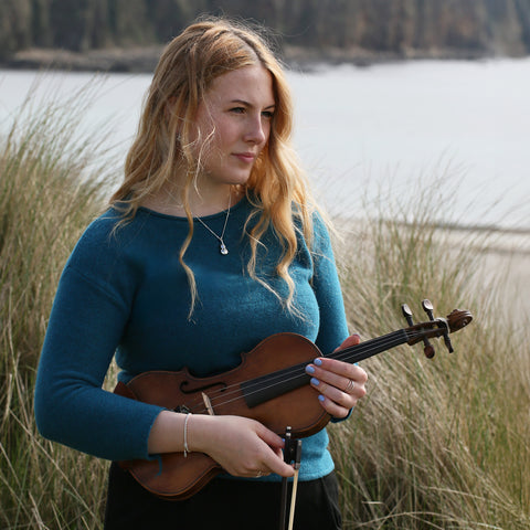 Fiddle Pendant in Sterling Silver by Sheila Fleet Jewellery