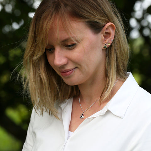 Bumblebee Hot Pink Pendant in Sterling Silver by Sheila Fleet Jewellery