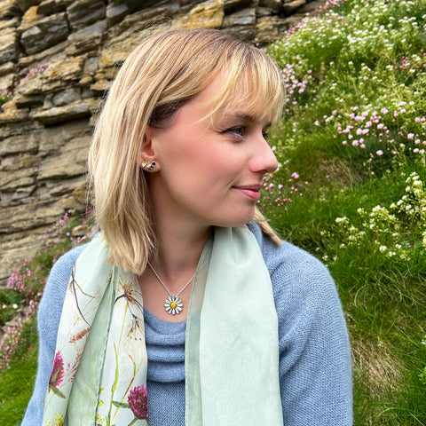 Bumblebee Small Enamel Stud Earrings in Sterling Silver