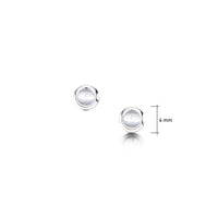 Small Moonstone Solitaire Stud Earrings in Sterling Silver by Sheila Fleet Jewellery