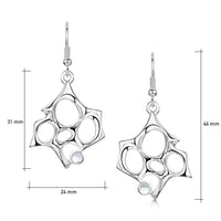 Sculpted By Time Drop Earrings with Moonstone by Sheila Fleet Jewellery