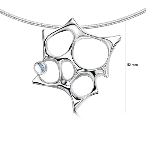 Sculpted By Time Occasion Necklace with Moonstone by Sheila Fleet Jewellery