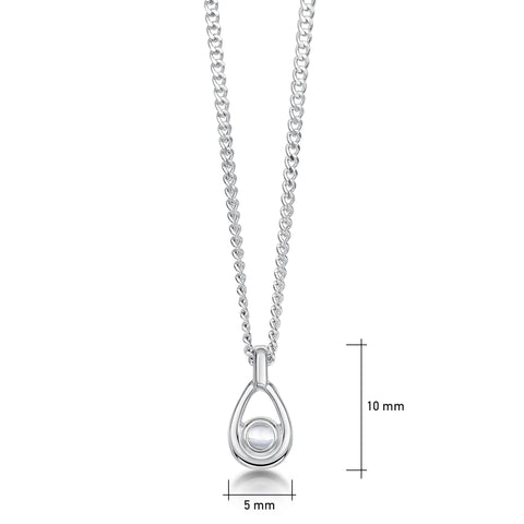 Arctic Stream Moonstone Petite Droplet Pendant by Sheila Fleet Jewellery