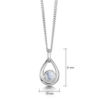 Moonstone Birthstone Droplet Pendant in Sterling Silver by Sheila Fleet Jewellery