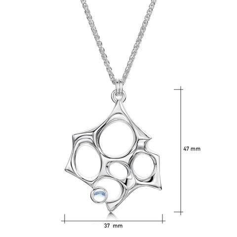 Sculpted By Time Pendant with Moonstone by Sheila Fleet Jewellery