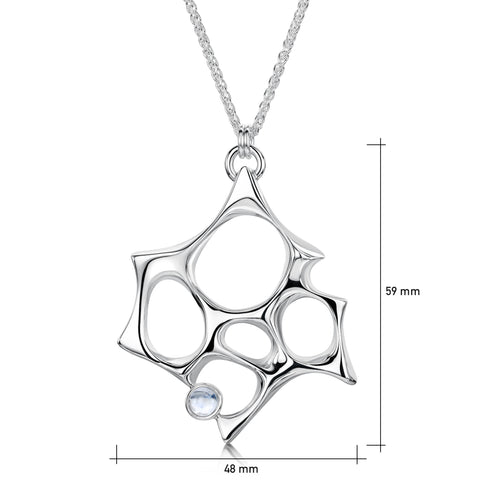 Sculpted By Time Dress Pendant with Moonstone by Sheila Fleet Jewellery