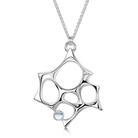 Sculpted By Time Dress Pendant with Moonstone by Sheila Fleet Jewellery