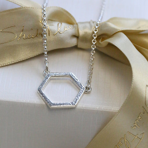 Honeycomb Small Necklace in Sterling Silver by Sheila Fleet Jewellery