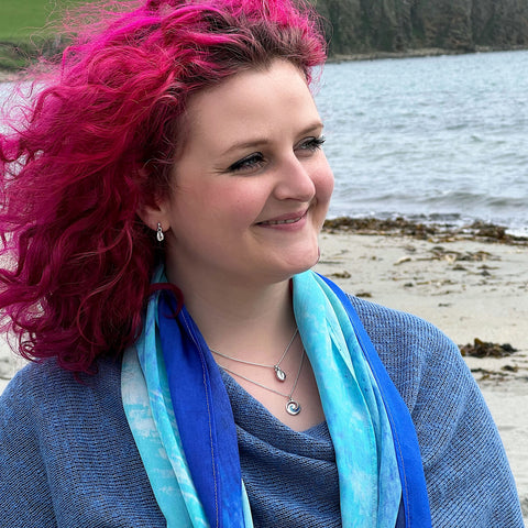 Pentland Enamel Small Pendant Necklace in Sterling Silver by Sheila Fleet Jewellery