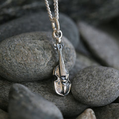 Petite Fiddle Pendant in Sterling Silver by Sheila Fleet Jewellery