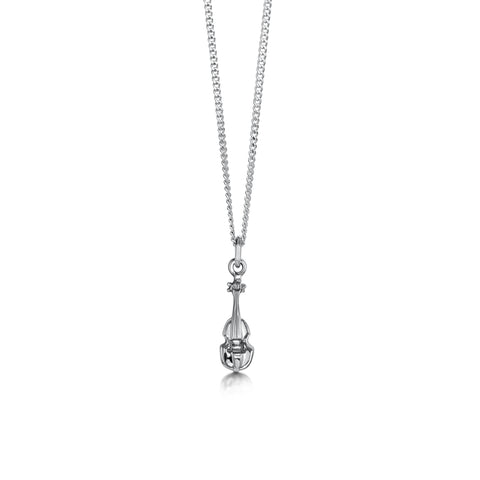 Petite Fiddle Pendant in silver by Sheila Fleet Jewellry