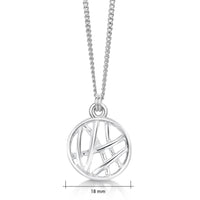 Small Creel Pendant Necklace in Sterling Silver by Sheila Fleet Jewellery