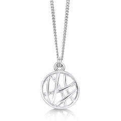 Small Creel Pendant Necklace in Sterling Silver by Sheila Fleet Jewellery