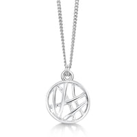 Small Creel Pendant Necklace in Sterling Silver by Sheila Fleet Jewellery