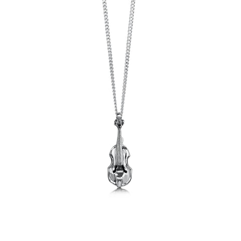 Small Fiddle Pendant in Sterling Silver by Sheila Fleet Jewellery