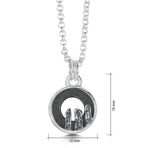 Orkney Spirit Small Pendant in Oxidised Sterling Silver